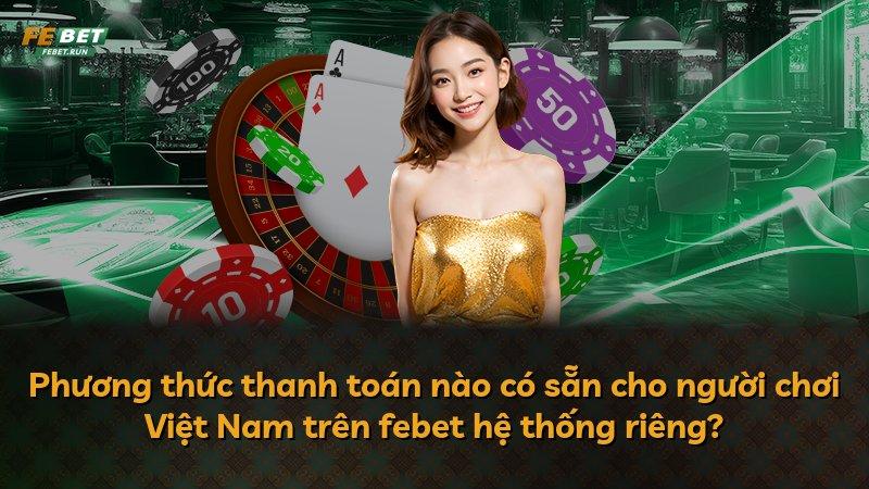Phương thức thanh toán nào có sẵn cho người chơi Việt Nam trên febet hệ thống riêng?